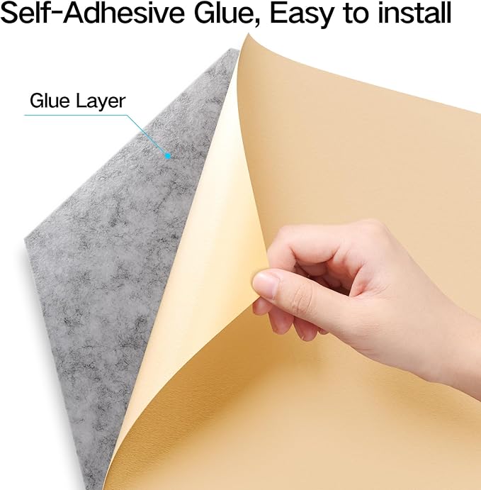 18 Pack Self-adhesive Acoustic Panels 12" X 10" X 0.4" - Sound Proof Foam Panels for wall with High Density, Hexagon Design, Flame Resistant, Absorb Noise and Eliminate Echoes(Silver Gray)