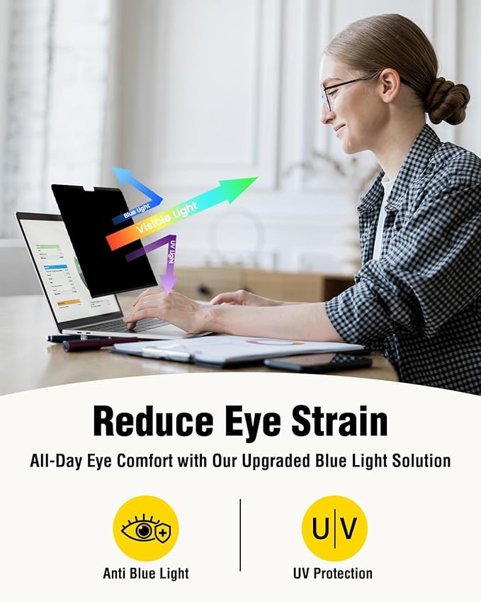 F FORITO Magnetic Privacy Screen Protector Compatible with MacBook Pro 13 inch (2016, 2017, 2018, 2019, 2020, 2021, 2022, M1, M2), Removable 360° Anti Peeping Anti Blue Light Laptop Privacy Shield