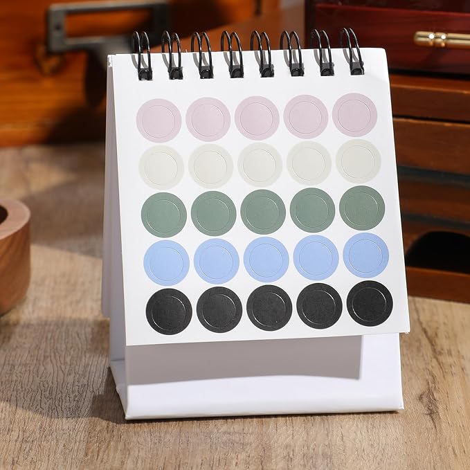 Mini Desk Calendar 2026-2027 - January 2026 until June 2027 Small Desktop Calendar Mini Daily Schedule 250gsm Thick Paper Twin-Wire Binding with Stickers for Home Office School (Mini white)