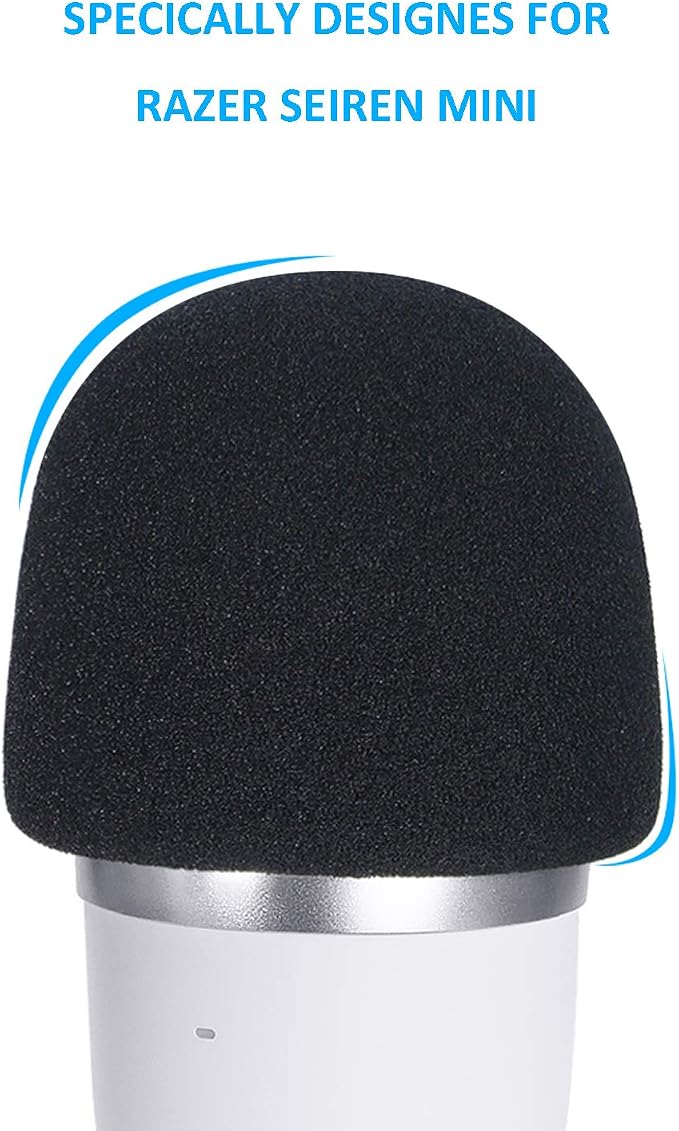 YOUSHARES Razer Seiren Mini Pop Filter with Foam Windscreen - 3 Layers Pop Screen Shield and Foam Cover Compatible with Razer Seiren Mini Mic