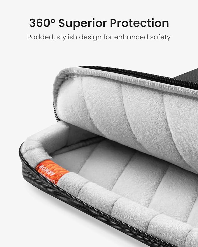 tomtoc 360 Protective Laptop Sleeve for 15-inch 2026 New MacBook Air M5, M4/A3241, M3/A3114, M2/A2941, 15 Inch Surface Laptop 7/6/5, Dell XPS 15 Plus, Water-Resistant Accessory Bag Case