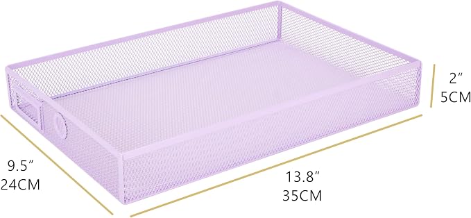 EXERZ Paper Sorter 3 Tier Drawers A4 / Multifunctional Desk Organiser/Letter Tray - Documents, Magazines, Notebooks and Letters - Light Purple | Desk Organiser Pull Out Trays Keep Files Letters Magazines Folders Notebooks Neatly Separated Easy To Reach