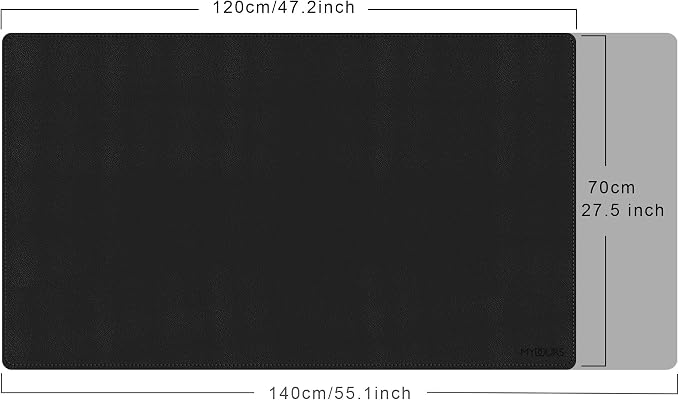 Mydours 48"x28" XXL Desk Mat, Large Desk Pad, PU Leather Desk Pad for Computer Keyboard & Mouse Setup, Full Mat for Office Work, Mega Mouse Pad Surface for Standing Desk Workstation