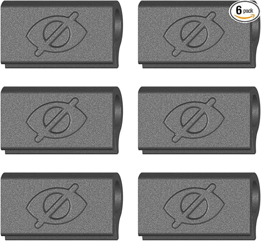 Webcam Cover Slide for Laptop, Made in the USA, Thin, Flexible, Push-On Camera Cover for MacBook, PC & Chromebook, No Adhesive, No Residue, 6 Pack