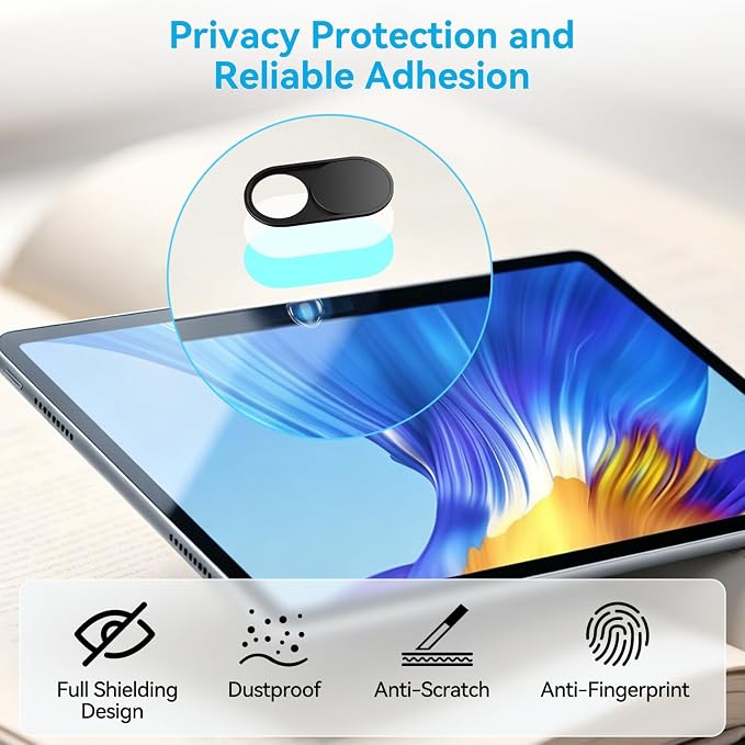 CloudValley Upgrade Webcam Camera Cover, [6-Pack] 0.027 inch Metal Camera Cover Slide for Mac, iPad, MacBook Pro, MacBook Air, Laptops, PC/Computer, Tablets, Web Blocker Protect Your Privacy