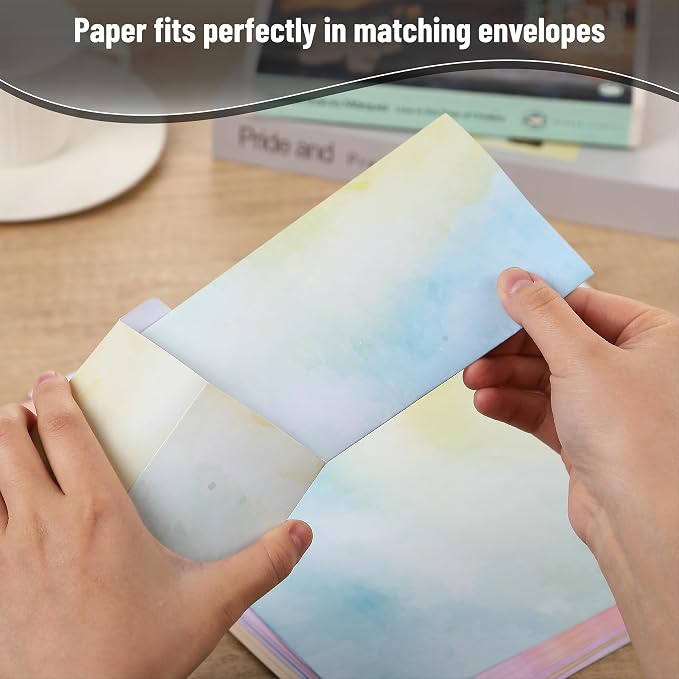 Mr. Pen- Stationery Writing Paper Set with Envelopes, 7.3" x 10" | 30 Letter Sheets & 18 Envelopes, Smooth Printable Letter Paper for Handwritten Notes, Personal Letters, Invitations