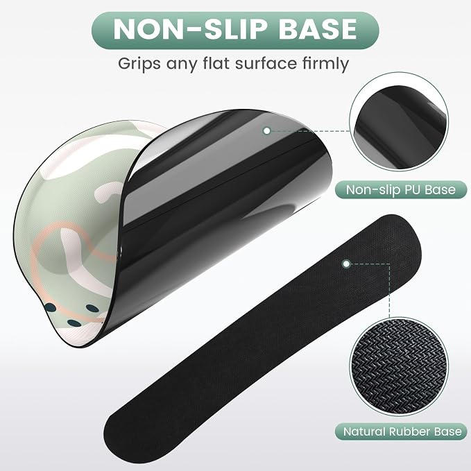 iLeadon Mouse Pad Wrist Support Keyboard Wrist Rest Set, Ergonomic Mouse Pad with Non-Slip Base for Computer Laptop Home Office + Coasters, Easy Typing & Pain Relief Mouse Mat, Tropical Plants