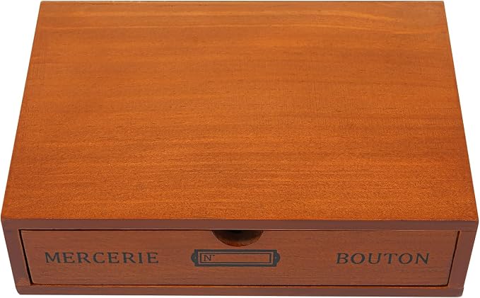 single drawer storage box wooden desk organizer pine wood varnish finish for makeup jewelry stationery small items monitor riser stand home office