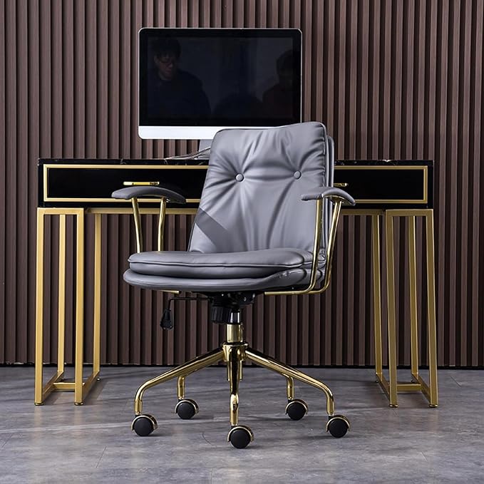 Task Chairs Office Chair High Back Pu Leather Desk Chairs Height Adjustable Computer Chair with Armrests and Castors Load 400lbs Chair Ergonomic