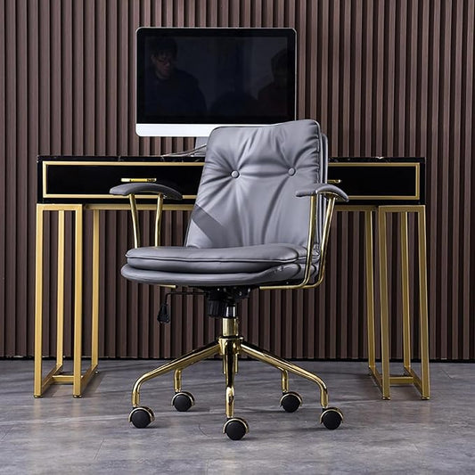 Task Chairs Office Chair High Back Pu Leather Desk Chairs Height Adjustable Computer Chair with Armrests and Castors Load 400lbs Chair Ergonomic