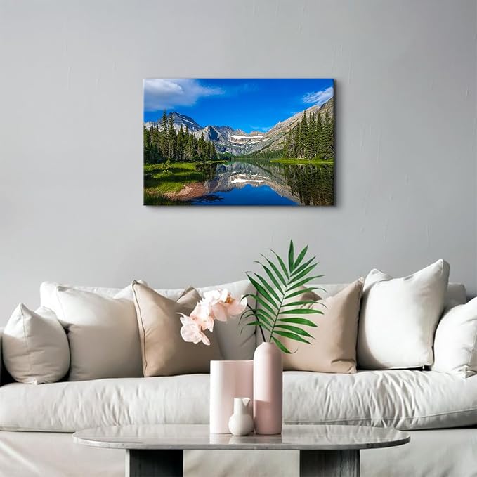 Nature Mountain Wall Art for Living Room Banff National Park Posters Colorado Mountains Pictures for Living Room Wall Decor Moraine Lake Landscape Canvas Painting Prints Artwork Home Decoration 16x24"