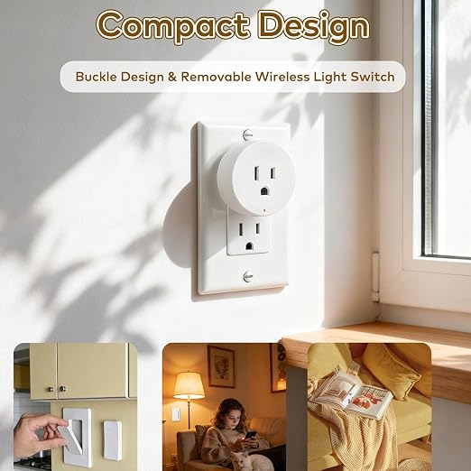 NineLeaf Smart Outlet, WiFi, Bluetooth, Zigbee,Works with HomeKit, Google Home, Alexa, Home Assistant, Wireless Socket, Easy Setup, Remote Control,3 Switches+5 Outlets