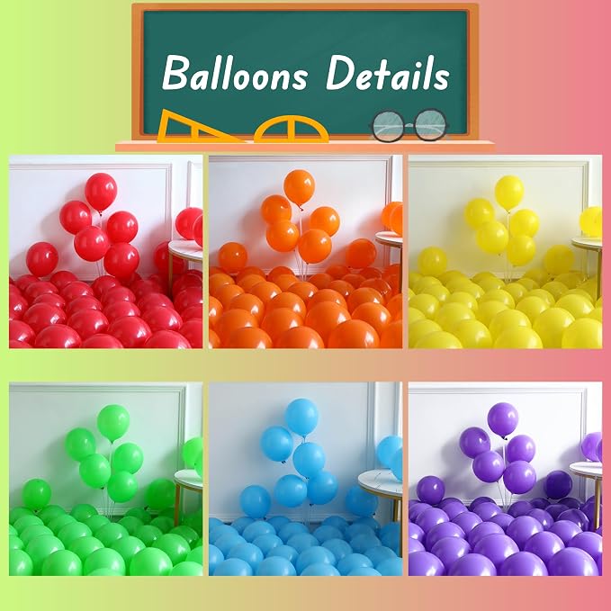 160Pcs Back To School Balloon Arch Garland Kit, Apples School Bus Pencil Schoolbag Rainbow Foil Balloons, First Day of School Classroom Kindergarten Graduation Decorations