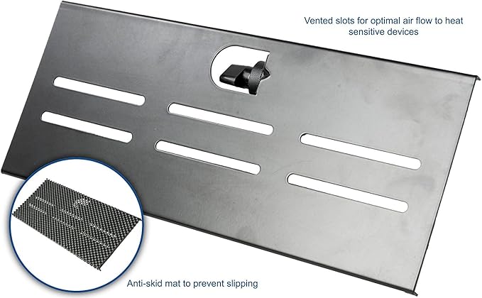 Mount Plus MP-05-01 Top Shelf TV Mounting Bracket 12-inch Wide Platform | Holds Speaker, Streaming Device | Made for Apple TV and Remote Control (1 Pack)