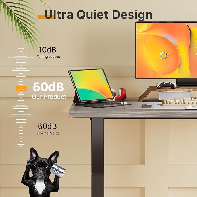 JOY worker Electric Small Standing Desk, 35" Whole Piece Height Adjustable | 35" x 20" Grey Narrow Sit Stand Desk with Memory Controller, 36 Inch Mini Computer Workstation for Home Office Walking Pad