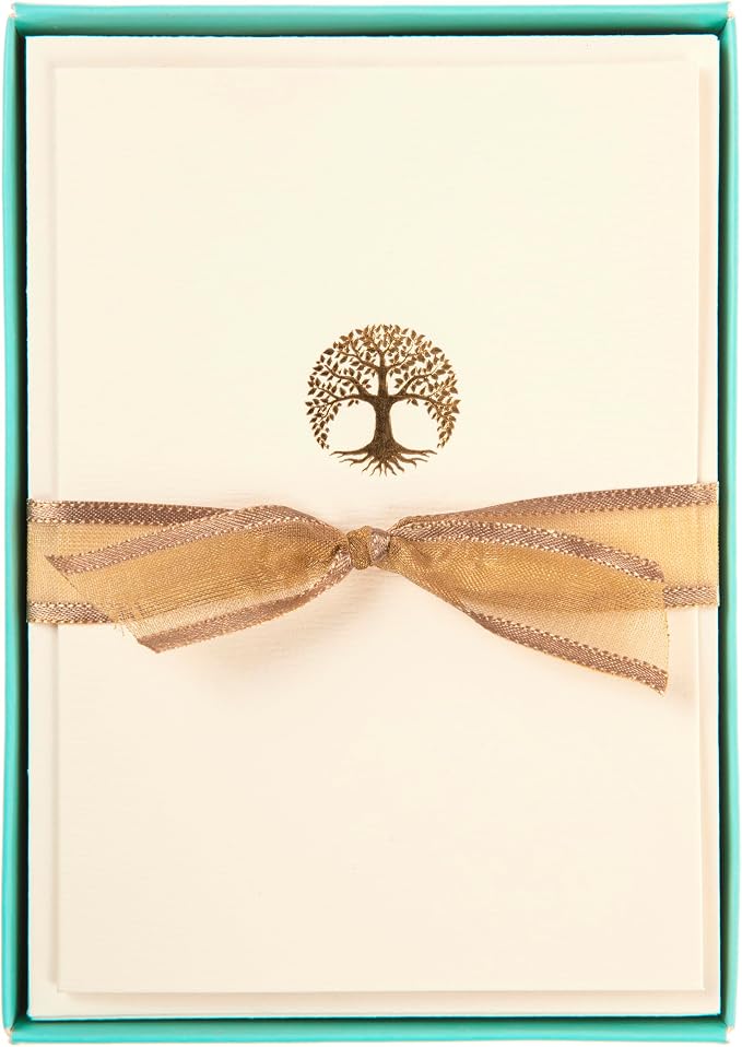 Graphique Box of Cards, Tree - Includes 10 Cards with Matching Envelopes and Storage Box, Cute Stationery Made of Durable Heavy Cardstock, Cards Measure 3.25" x 4.75"
