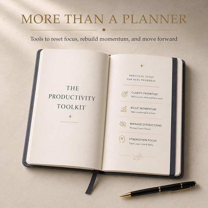 The Advanced Productivity Planner – Undated Daily, Weekly & Monthly Planning System with Time Blocking, Goal Setting & Habit Tracking. Toolkit to Maximize Focus and Take Control of Your Time | A5 (Beige)