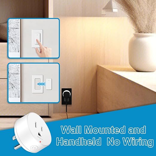 NineLeaf Wireless Remote Wall Switch and Outlet, Remote Control Outlet Light Switch for Lamps, Fans, Expandable, 15A/1875W, 500ft RF Range, TUV Listed (3 Remotes and 2 Outlets)