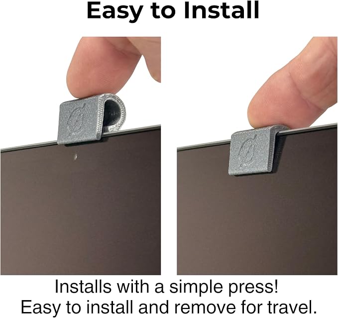 Webcam Cover Slide for Laptop, Made in the USA, Thin, Flexible, Push-On Camera Cover for MacBook, PC & Chromebook, No Adhesive, No Residue, 6 Pack