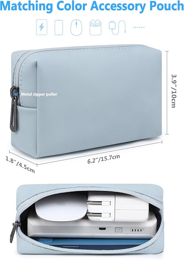 HYZUO 13.3-14 Inch Laptop Sleeve Case with Stand Feature for MacBook Pro 14 M5/M4/M3/M2/M1 2026-2021, MacBook Pro/Air 13.3, 13.5" 13.8" Surface Laptop, HP Spectre X360 13/14, Pale Blue