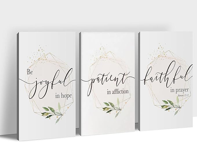 Office Wall Art - 3 Panel Motivational Quotes Art for Home Office, Entrepreneur Words Poster Frame for Company Wall Decor - 12'x18'x3Pcs