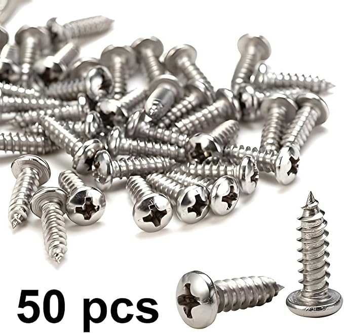 50 Pack 3/4'' P-Style Rope Light Clips with Stainless Steel Screw | Outdoor Mounting Clips/Cable Clips Clamps/Wire Management/Electrical Wiring/Concealed Wiring/Cord Installation/Christmas