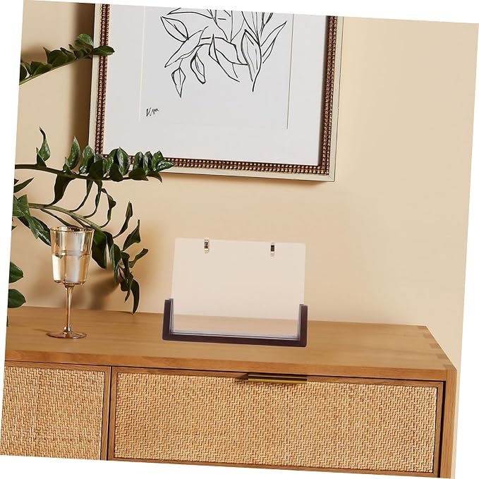 ARTIBETTER 1set Wooden Base Table Calendar Stand Portable Calendar Rack for Home Assembly and Stylish Design for Desk Decor