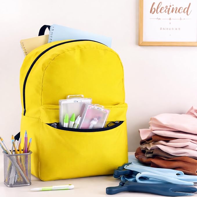 Silkfly 24 Pack 17'' Backpacks Bulk with 24 Stationery Supply Sets, Bookbags and Writing Accessories Kit for Donation(Pastel)
