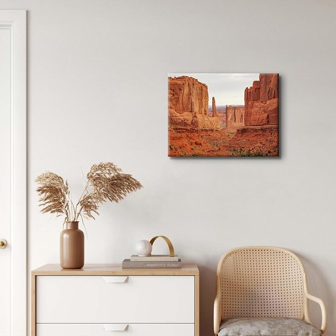 Nature Grand Canyon Wall Art National Park Pictures Wall Decor Living Room Orange Mountain Rock Photograph Painting Canvas Prints Western Art Modern Artwork for Bedroom Office Home Decoration 12x16"