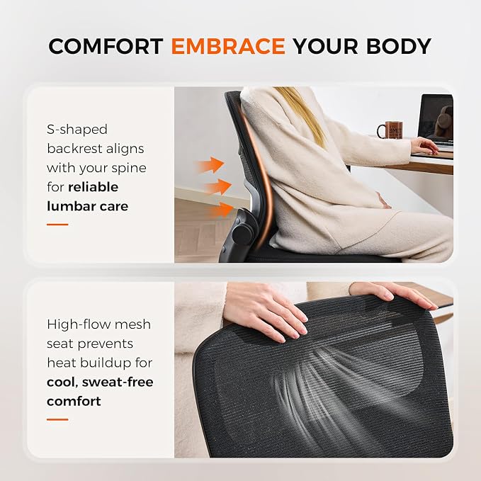 Armless Drafting Chair, Tall Office Chair for Standing Desks | A foot ring steadies legs through crafting and studio projects; breathable lumbar mesh and silent casters fit compact spaces.