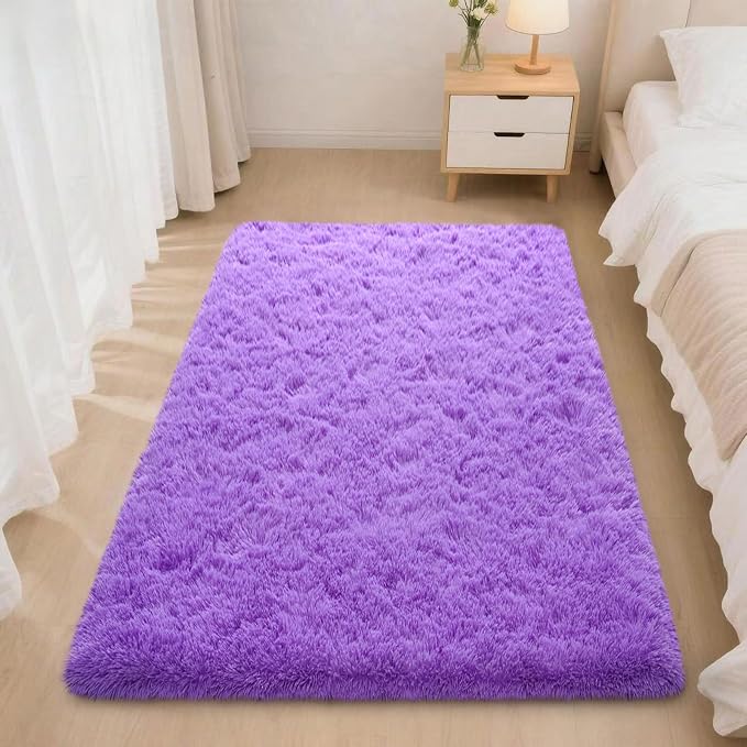 Mugorn Small Soft Shag Rugs for Bedroom, 2x3 Fluffy Area Rugs for Living Room