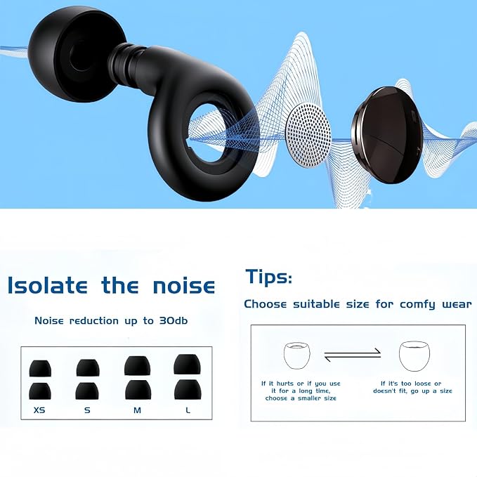 Ear Plugs for Sleeping Noise Cancelling Silicone Earplugs with 8 Ear Cap Carry Case Hear Protection Comfy Reusable for Snoring Sensitive Travel Work Study Focus Loud Concerts Events DJs Hunt Shoot