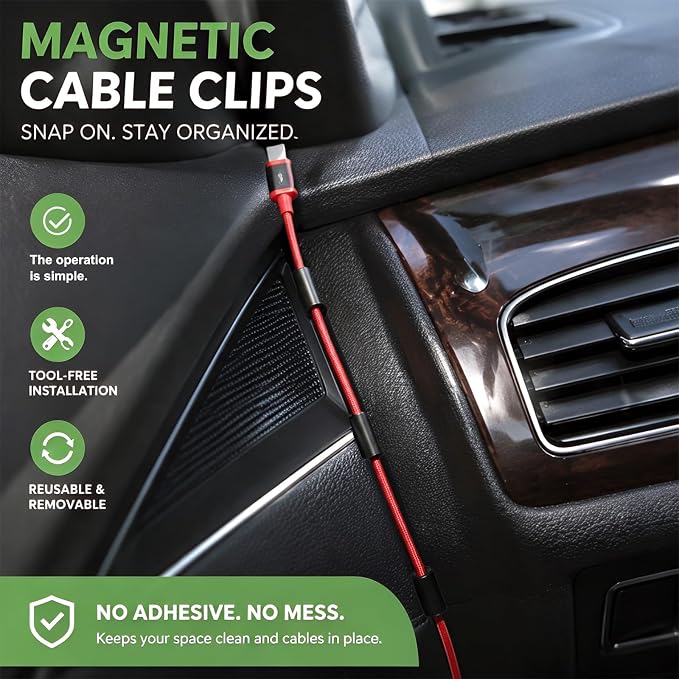 12 Pcs Car Trim Cable Clips, Wire Organizer for Vehicle Interior, Cord-B(02), Easy Installation, Ideal for Phone Chargers, Dash Cams