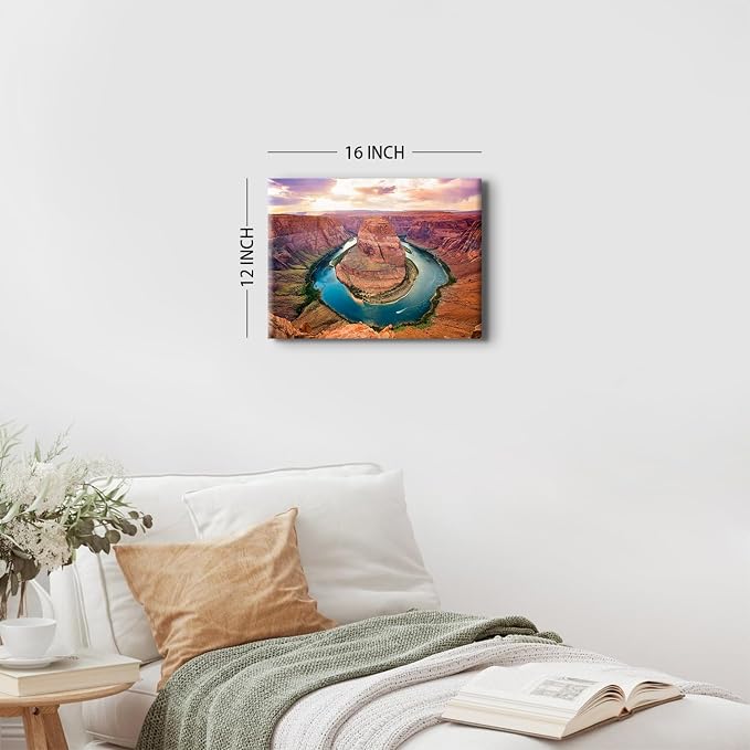 Grand Canyon Arizona Wall Art Nature National Park Horseshoe Bend Landscape Canvas Prints Sunset Picture Wall Decor Colorado Mountain Poster Painting Artwork for Living Room Bedroom Decoration 12x16”