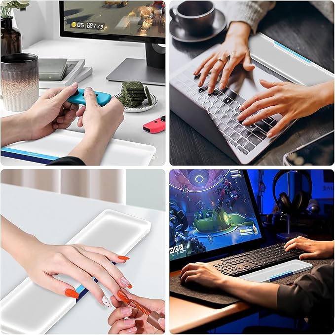 Acrylic Keyboard Wrist Rest Pro- TENKEYLESS 80% Keyboard- Mechanical Keyboards Ergonomic Palm Rest for Computer Keyboard,Anti-Slip Base,Wrist Pad for Laptop,Office & Home-Easy Typing,Black