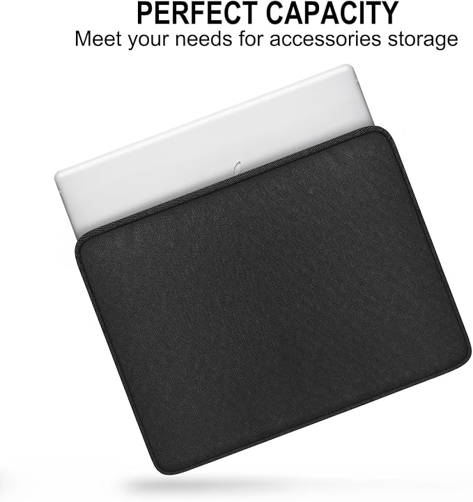 Laptop Case 13.3 inch, Shockproof Protective Traveling Computer Sleeve 14 Inch, Water Resistant Portable Laptop Carrying Bag Compatible for MacBook Air Pro, Lenovo, HP, Dell, Asus, Black