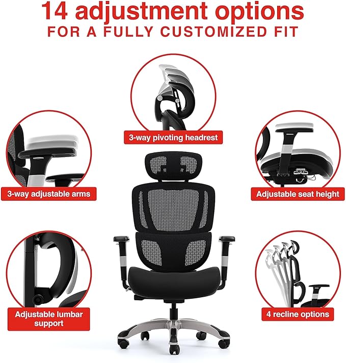 STAPLES Ergonomic Task Chair, Mesh, Ergonomic, Lumbar Support, Swivel, Black