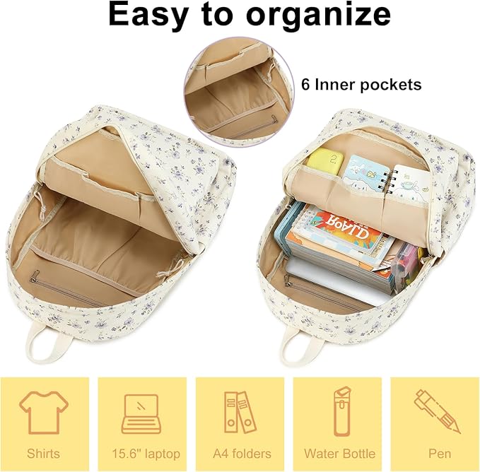 BTOOP School Backpacks for Teen Girls Bookbags Lightweight Kids Backpack School Bags Set with Lunch Box Pencil Case