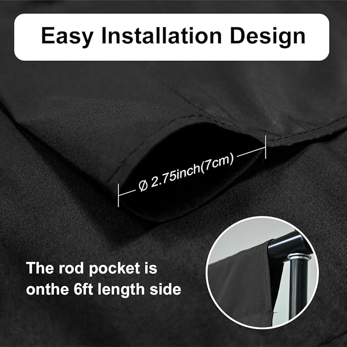 Black Backdrop Background,10 X 20 FT Large Photography Backdrop Photo Background Screen for Photography Photo Booth Backdrops for Photoshoot Background Screen Parties Curtain