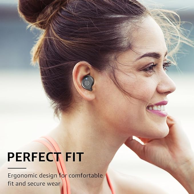 TOZO NC9 Hybrid Active Noise Cancelling Wireless Earbuds, in Ear Headphones IPX6 Waterproof Bluetooth 5.3 Stereo Earphones, Immersive Sound Premium Deep Bass Headset Matte Black.
