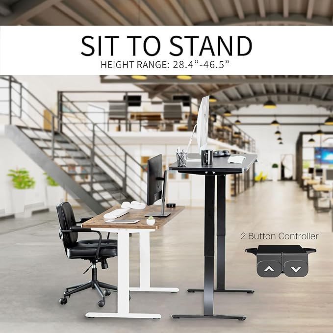 VIVO Electric 60 x 24 inch Stand Up Desk, Height Adjustable, White Dry Erase Top White Frame, Home and Office Furniture Sets, DESK-KIT-W06WE
