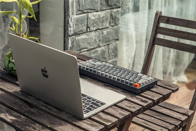 Keychron K2 Wireless Mechanical Keyboard, 75% Layout 84 Key Bluetooth/USB-C Wired Compact RGB Backlit Anti Ghosting/N-Key Rollover, Gateron G Pro Brown Switch Aluminum Frame for Mac Windows, Version 2