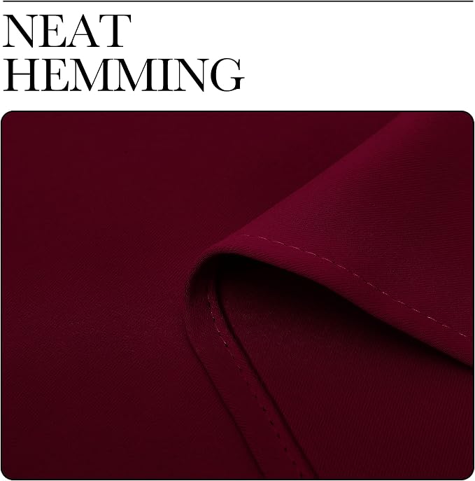 NICETOWN Blackout Curtains for Bedroom, Window Room Darkning Curtains/Drapes, Cold and Heat Reduction Curtains for Kitchen Living Room (Wine Red, 2 Panels, W42 x L63 inches)