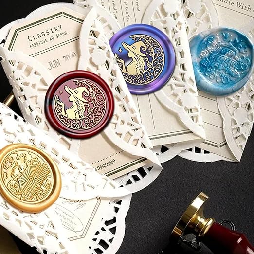 Magic Witch Wax Seal Stamp,Witch Girl Sealing Wax Stamp for Halloween Christmas Invitations Letter Envelope Cards Crafts Gift Package Decoration