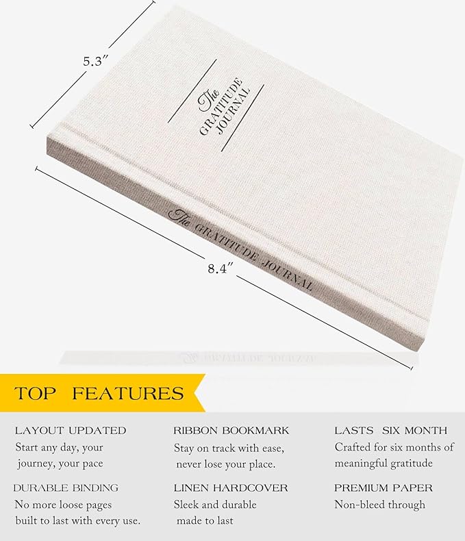 The Original Gratitude Journal - Daily Gratitude Practice with Inspiring Prompts & Quotes for Mindfulness, Reflection & Personal Growth 2026 - Wellness Journal for Men & Women