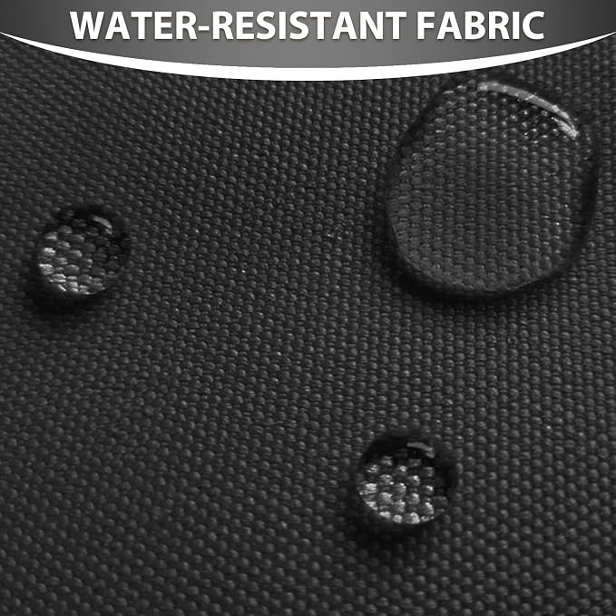 Waterproof Canvas Fabric by The Yard 58inch 600D Upholstery Material Polyester Fabric Outdoor Water Resistant Fabric for Sewing Chair Patio Cushion Purse Bag Interior, 15 Yard Black