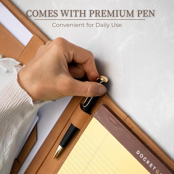 Leather Portfolio, Leather Binder with Pen, Leather Portfolio for Men and Women, Leather Padfolio, Leather Folder, Portfolio Binder, Business Portfolio Men and Women