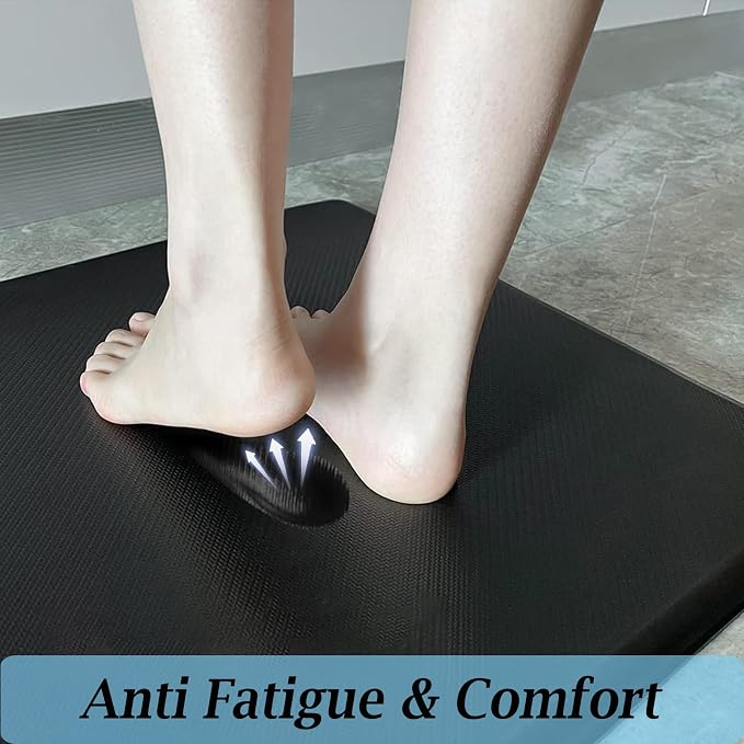 Artnice Kitchen Mats for Floor, 3/4 Inch Thick Anti Fatigue Mats for Kitchen Floor, Non-Slip Standing Desk Mat, Waterproof Cushioned Kitchen Rugs for Home, Office, Sink, Laundry (17.3" x 28")