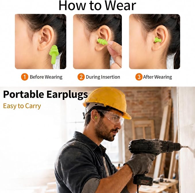 8Pairs Silicone Ear Plugs for Swimming Sleeping, Snoring, Work, Concerts,8 Colors Reusable Noise Cancelling EarPlugs with 3-Layer Seal Design (8 Colors)