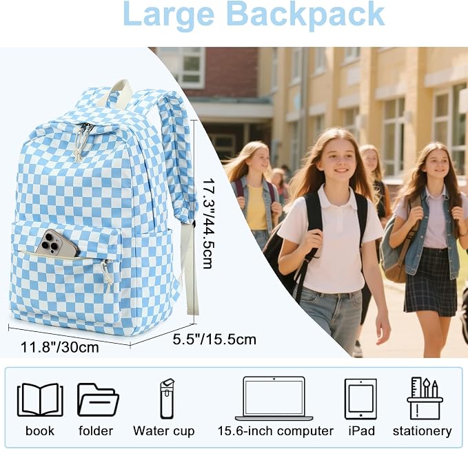 LEDAOU Backpack for Girls School Bag Kids Bookbag Teen Backpack Set Daypack with Lunch Bag and Pencil Case | Kids
